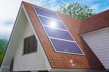 Image of solar panels on a roof